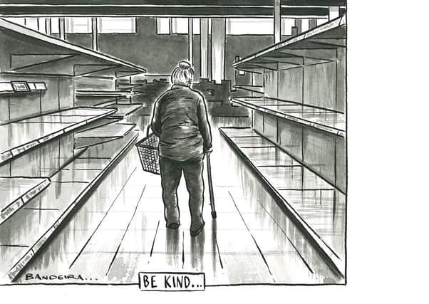 Graeme Bandeira's 'Be Kind' cartoon at the outset of the Covid-19 pandemic.