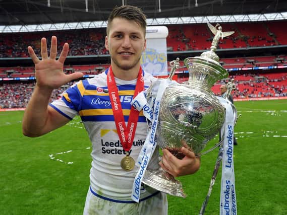 Tom Briscoe scored five tries when Leeds beat Hull KR in the 2015 Cup final. Picture by Steve Riding.