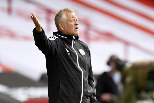 Sheffield United manager Chris Wilder gestures on the touchline at Bramall Lane. Picture: Peter Powell/NMC Pool/PA