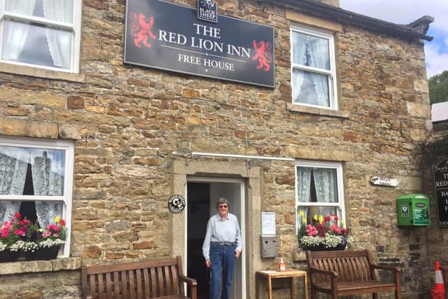 Rowena Hutchinison, landlady of The Red Lion Inn, in Langthwaite