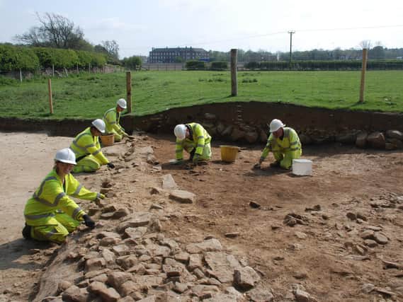 Archaeologists at work near Scotch Corner