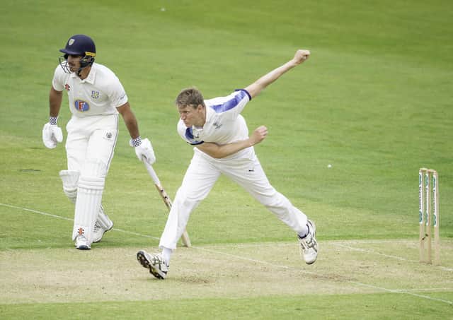Firing back: Yorkshire's Steve Patterson bowls against Durham. Picture: SWPIX