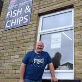 Adam Fogerty outside his chippy on Gibbet Street