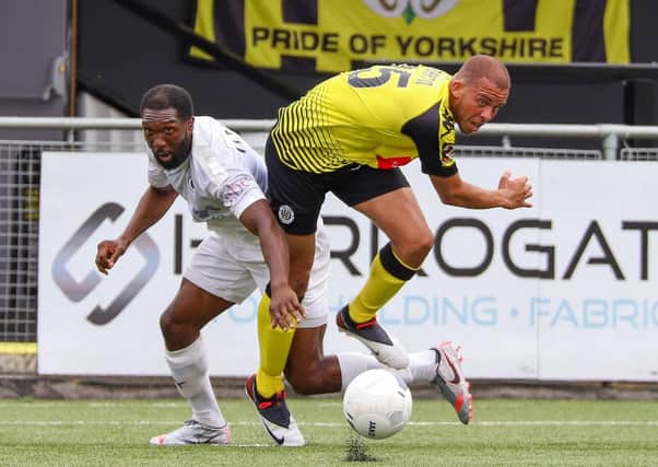 HIGH RISER: Aaron Martin could be a League Two player come Sunday evening, after only signing a professional deal with Harrogate Town in March. Picture: Matt Kirkham.