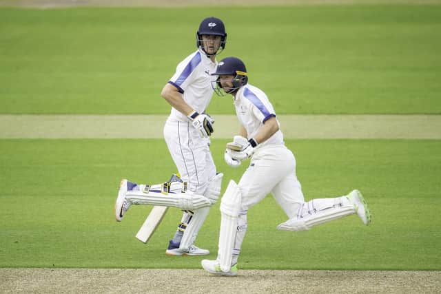 Yorkshire's Tom Kohler-Cadmore & Adam Lyth have established a promising opening partnership at the top of the Yorkshire batting order. Picture by Allan McKenzie/SWpix.com