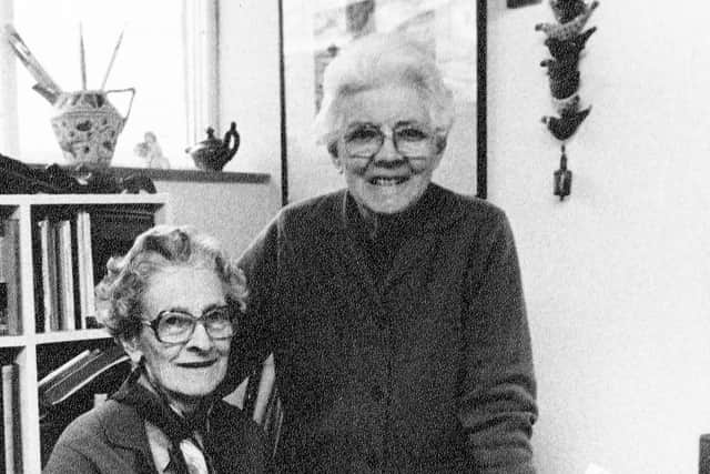 Joan Ingilby (left) and Marie Hartley (right). Picture:  the Dales Countryside Museum.