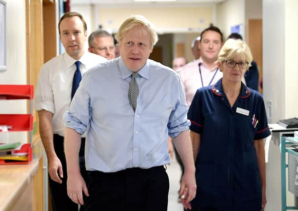 CQC-style ratings are to be applied to Ministers like Boris Johnson and Matt Hancock (left) over health and social care performance targets.