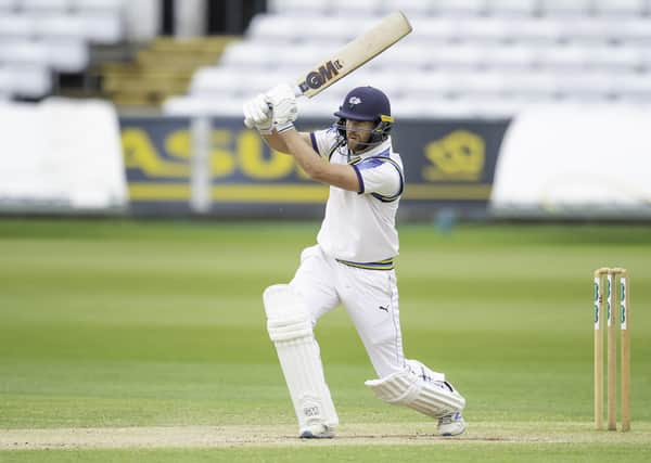 Yorkshire's Dawid Malan hits out on his way to 73 against Durham. Pictures: Allan McKenzie/SWpix.com