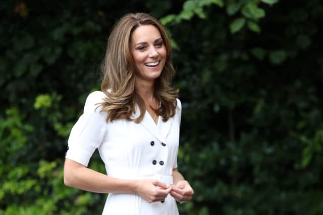 The Duchess of Cambridge during a visit to Baby Basic UK & Baby Basics Sheffield in Sheffield Baby Basics is a volunteer project supporting families in need struggling to provide for their newborns.