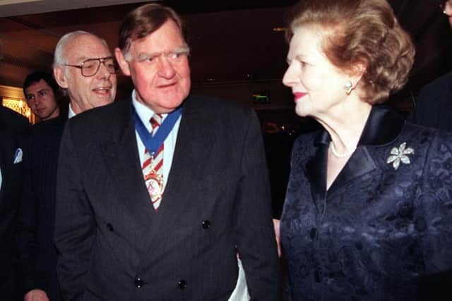 Bernard Ingham with Margaret Thatcher - he never took part in televised press briefings.