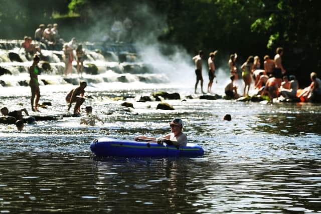 Swimmers at Burley-in-Wharfedale