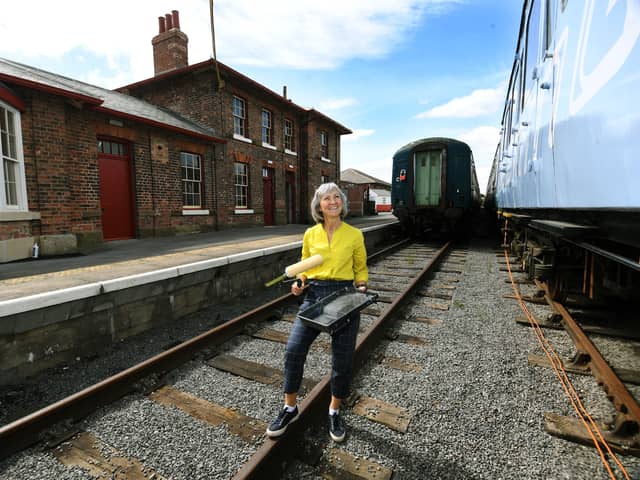Helen Ashworth at Leeming Bar station. Picture: Jonathan Gawthorpe
