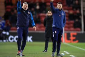NEW REGIME: Leo Percovich (left) and Jonathan Woodgate (right) have been kept on by Middlesbrough, but only the Uruguayan is likely to be part of next season's first-team coaching staff
