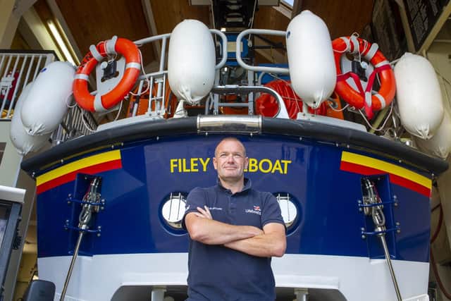 Neil Cammish has around 30 years' service with the Filey RNLI station
