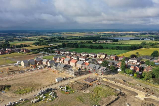An aerial view of a building site in East Ardsley, West Yorkshire. PA Photo