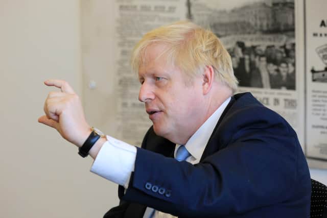 Boris Johnson during his visit to The Yorkshire Post last September.