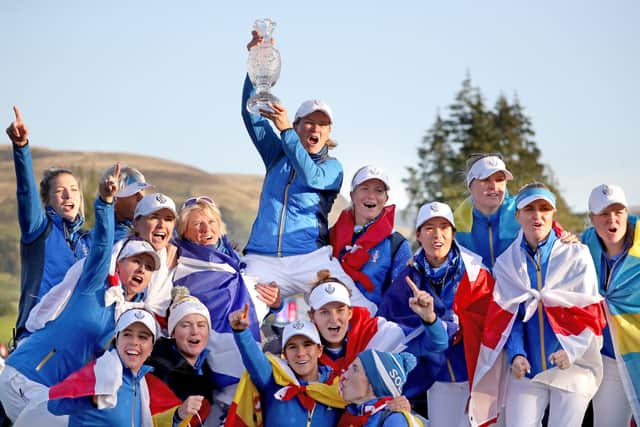 Team Europe celebrates their 2019 Solheim Cup success. Could the tournament come to Yorkshire in the next decade?