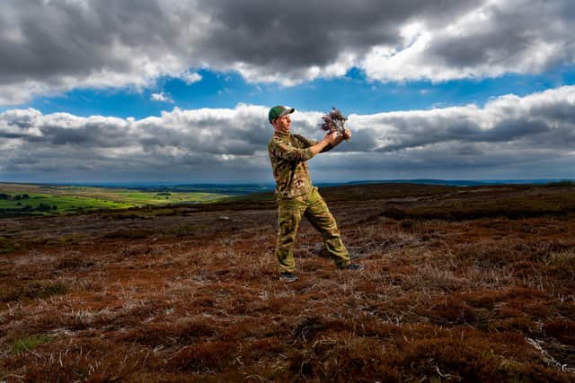 Murray Wilson, Head gamekeeper for Bransdale Moor Estate on the North Yorkshire Moors above Fadmoor, where large areas are dying and turning ginger following the attack by the heather beetle. Picture: James Hardisty.