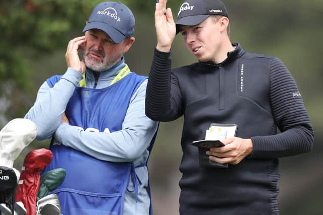 Yorkshire duo: Sheffield’s Matt Fitzpatrick, right, with his caddie Billy Foster of Bingley in the first round at Harding Park. (Picture: Getty Images)
