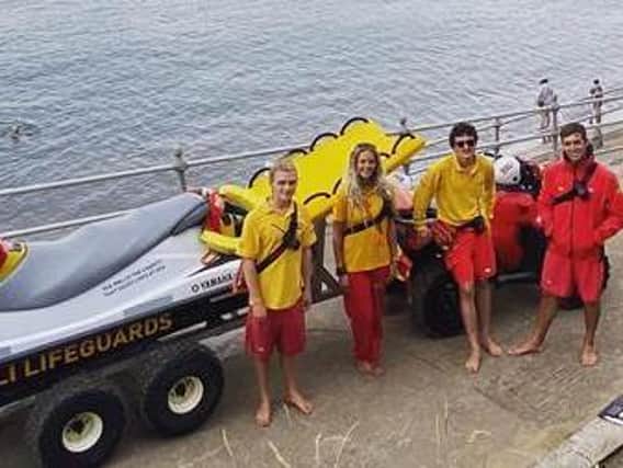 RNLI lifeguards Ben Botham, Kelly Bowler, Oli Shaw and Sam Broadley