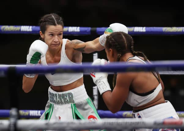 DEFENDING CHAMPION: Terri Harper was putting her IBO and WBC super featherweight titles on the line for the first time. Picture: Mark Robinson