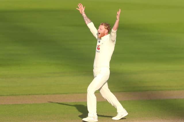 England's Ben Stokes celebrates the wicket of Pakistan's Mohammed Rizwan (not pictured) during day three of the First Test match at the Emirates Old Trafford, Manchester. (Picture: Lee Smith/NMC Pool/PA Wire)