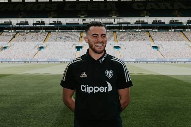 All smiles - Jack Harrison has rejoined Leeds United from Manchester City for a third season. (Pictures: LUFC)
