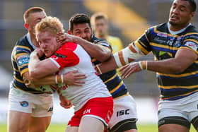 Callum McLelland and Leeds Rhinos were heavily beaten by St Helens on Sunday (Picture: SWPix.com)