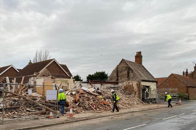 A single-storey section of the building was left standing Picture: Long Riston Travellers Rest Action Group
