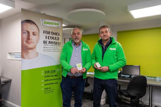 David Moyles (right) who launched the Samaritans Rural Support Initiative pictured with volunteer Steve Angle.