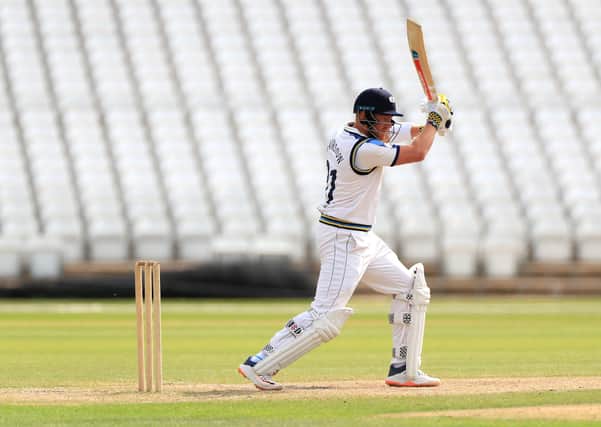 Yorkshire's Jonny Bairstow in action during day three of The Bob Willis Trophy match at Trent Bridge (Picture: PA)