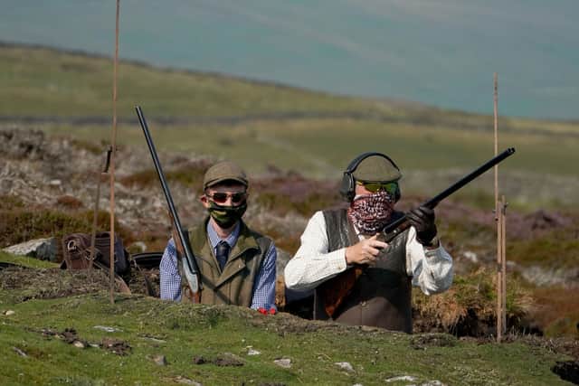 Members of a shooting party on a moor near Grinton, North Yorkshire, as the Glorious 12th, the official start of the grouse shooting season, gets underway. Picture: Owen Humphreys/PA Wire