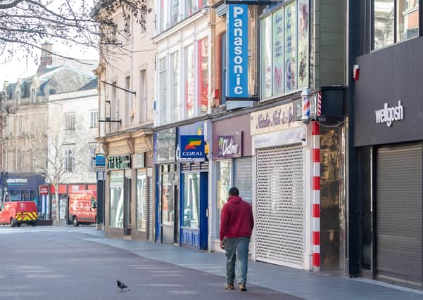 High streets were deserted during the height of the lockdown. photo: Joe Giddens/PA