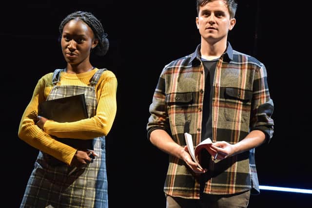 Co-stars: Heather Agyepong and Billy Harris in Pilot Theatres production of Noughts and Crosses. Picture: Robert Day.