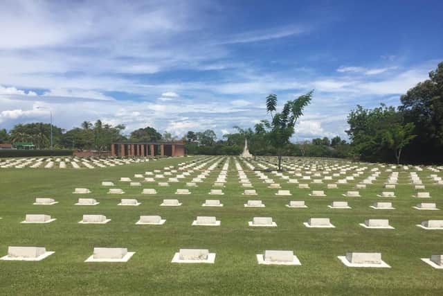 A British and Commonwealth cemetery on Labuan where Ashleys father is buried. (Francesca Jackson).