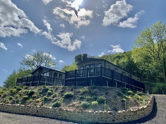 Holiday lodges at Swaleview Park, near Richmond