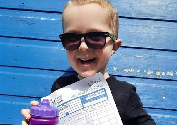 Alex Foxall who is doing a 25 miles sponsored challenge in memory of his playgroup pal