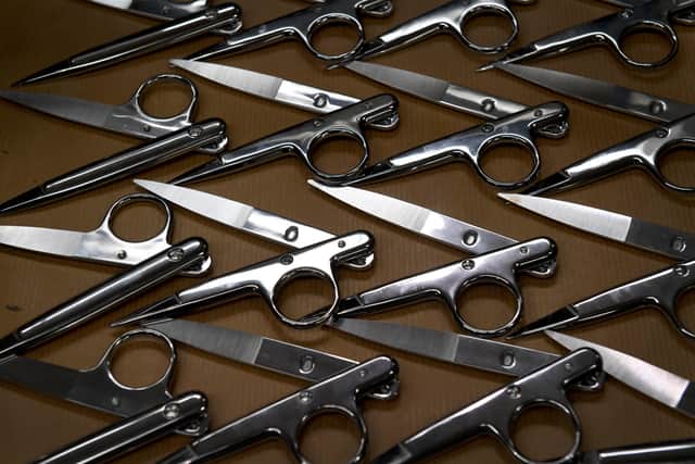 Scissors in production at Whiteley and Sons