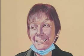 The painting of Paula Parkyn by local artist Nigel Proud.