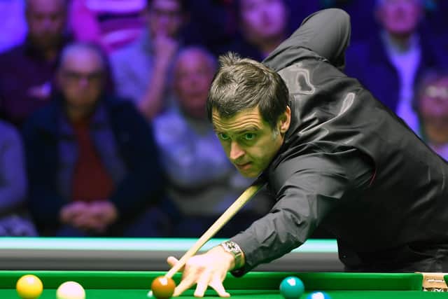 IN THE LEAD: Ronnie O'Sullivan built up a 6-2 advantage in the opening session of the Snooker World Championship final. Picture: George Wood/Getty Images.