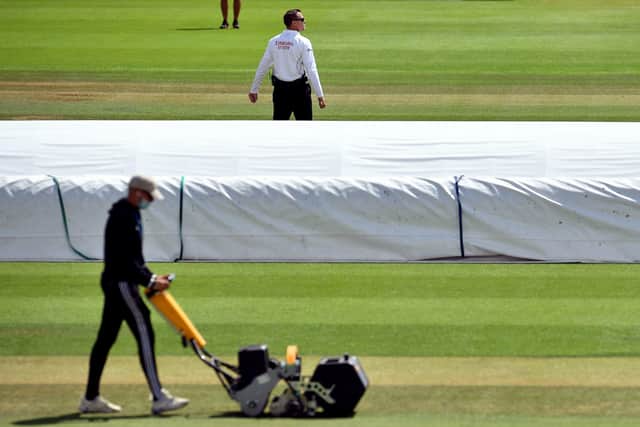 Ground staff at the Ageas Bowl are hopeful of preparing a new pitch for the third England-Pakistan Test. Picture: Glyn Kirk/NMC Pool/PA Wire.
