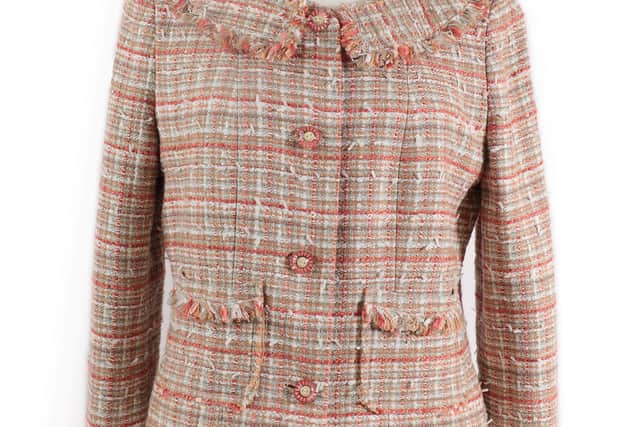 Chanel loose woven jacket in peaches and cream (estimate: £200-300)