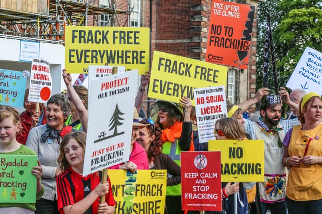 North Yorkshire residents lobby County Hall over fracking plans.