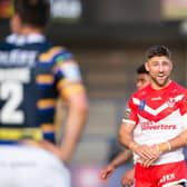 St Helens' Tommy Makinson in action against Leeds Rhinos recently. (Allan McKenzie/SWpix.com)