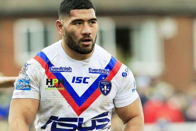 FIGHTING FIT: Kelepi Tanginoa has been included in Wakefield's 21-man squad fot tomorrow's Challenge Cup contest with Catalans Dragons. Picture: Chris Mangnall/SWpix.com.