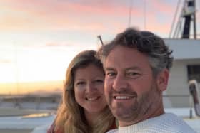 Colin and Bex McGurran have taken to the seas on a catamaran with their three daughters.