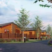 An artist's impression of how the luxury lodges will look