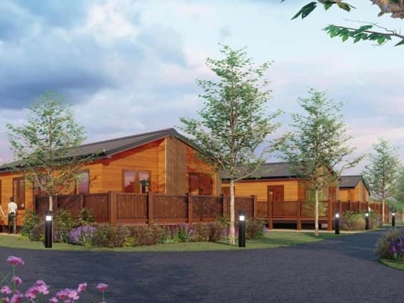 An artist's impression of how the luxury lodges will look