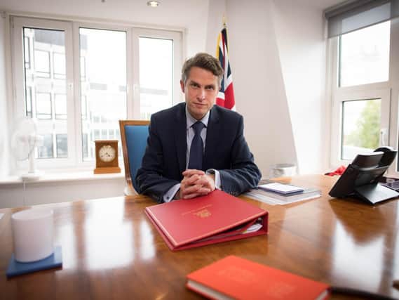 Gavin Williamson in his office in Westminster