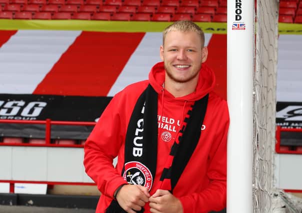 Goalkeeper Aaron Ramsdale: Back with Blades. Picture: Simon Bellis/Sportimage